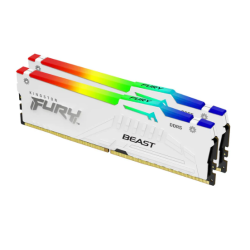 MEMORIA DDR5 KINGSTON 32GB (2X16GB) 5600 MHZ FURY BEAST WHITE RGB EXPO