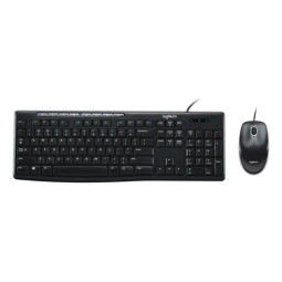 TECLADO Y MOUSE LOGITECH MK200 USB INGLES NEGRO
