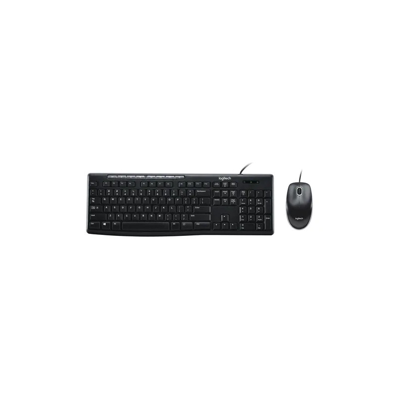 TECLADO Y MOUSE LOGITECH MK200 USB INGLES NEGRO