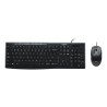 TECLADO Y MOUSE LOGITECH MK200 USB INGLES NEGRO