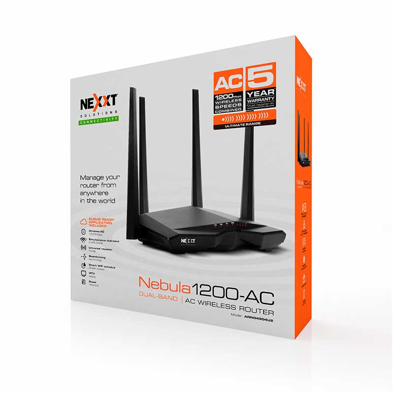 ROUTER WIRELESS NEXXT N NEBULA 1200AC 1200MBPS