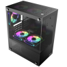 GABINETE RAPTOR NOVA PRIME TG X2 MID-TOWER RGB FAN X3 BLACK