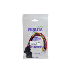 CABLE SERIAL ATA POWER DOBLE NISUTA 20 CM CON TRABA