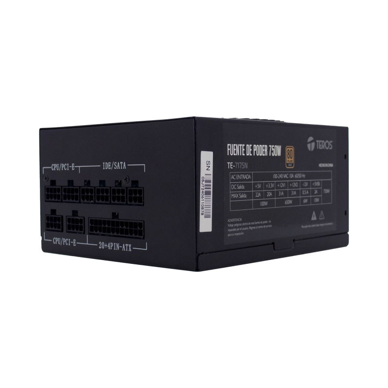 Fuente Teros TE-7175 750w 80 Plus Gold ATX Modular