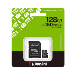 Tarjeta de Memoria KINGSTON Canvas Select Plus MicroSDXC 128GB Gen3 A1...