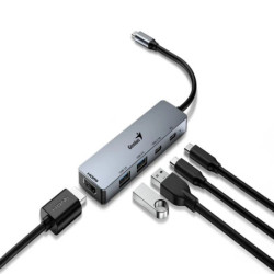HUB GENIUS USB 5en1 UH-500 GREY