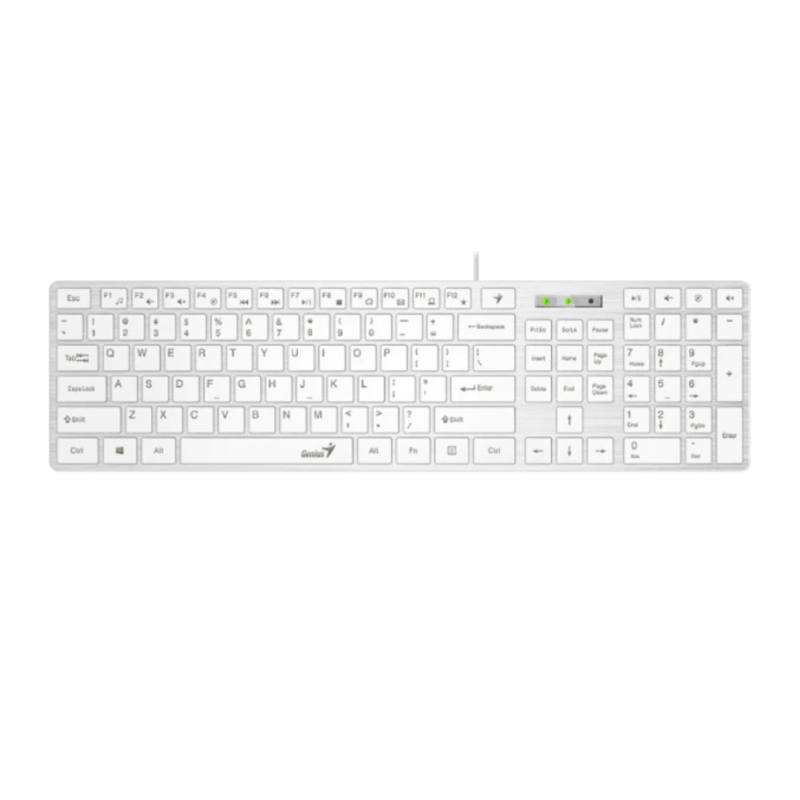 TECLADO GENIUS SS126 ST MULTIMEDIA WHITE