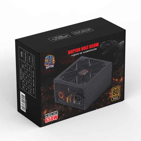 Fuente Raptor Volt 650W 80 Plus Bronze