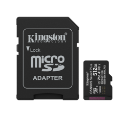 Tarjeta MicroSD KINGSTON 512GB c/Adap Gen3 150MB/s Canvas S Plus CL10