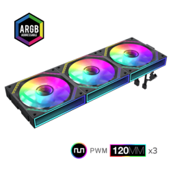 Fan Gamemax P/Gab 3X120Mm Argb Magnetico
