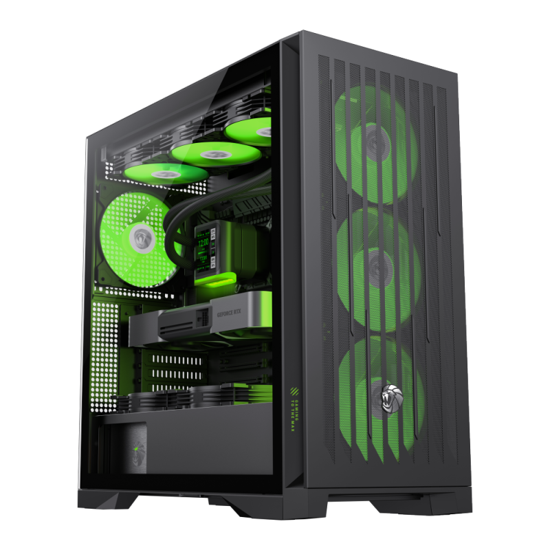 Gabinete Gamemax Leader 2 Bk 4*Fan E-Atx