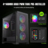 Gabinete Gamemax Leader 2 Bk 4*Fan E-Atx