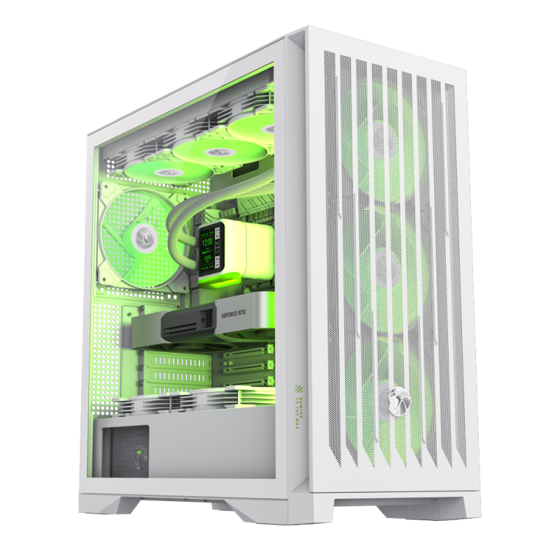 Gabinete Gamemax Leader 2 Wh Blanco 4*Fan E-Atx