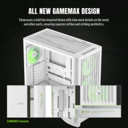 Gabinete Gamemax Leader 2 Wh Blanco 4*Fan E-Atx