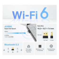 Placa Red Usb Tp-Link Tx10Ub Nano Ax900 Wifi6