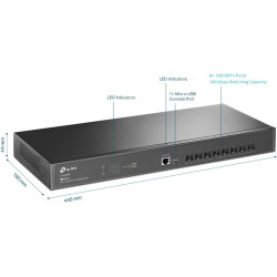 Switch Tp-Link Omada Tl-Sx3008F 8 Puertos 10G Sfp  Administrado