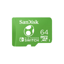 Tarjeta de Memoria Sandisk MicroSDXC 64GB UHS-I Card C10 U3 100Mb for Nintendo Switch Yoshi Edition