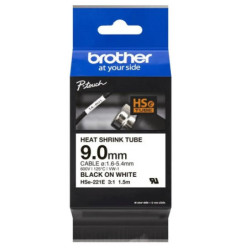 Cinta P/Rotuladora Termoc Brother 9Mm Blanco/Negro