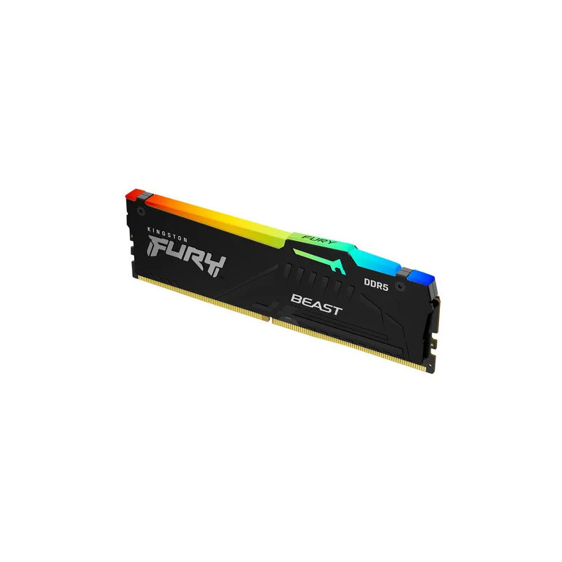 Memoria Ddr5 16Gb Kingston 6400Mhz Fury Beast Black Rgb