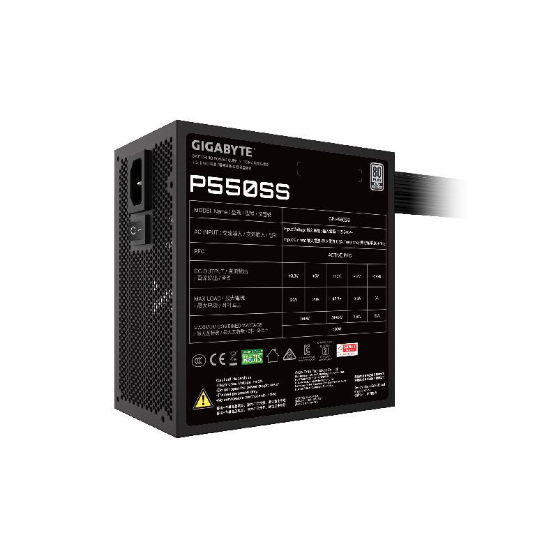 Fuente 550W Gigabyte 80 Plus Silver Gp-P550Ss