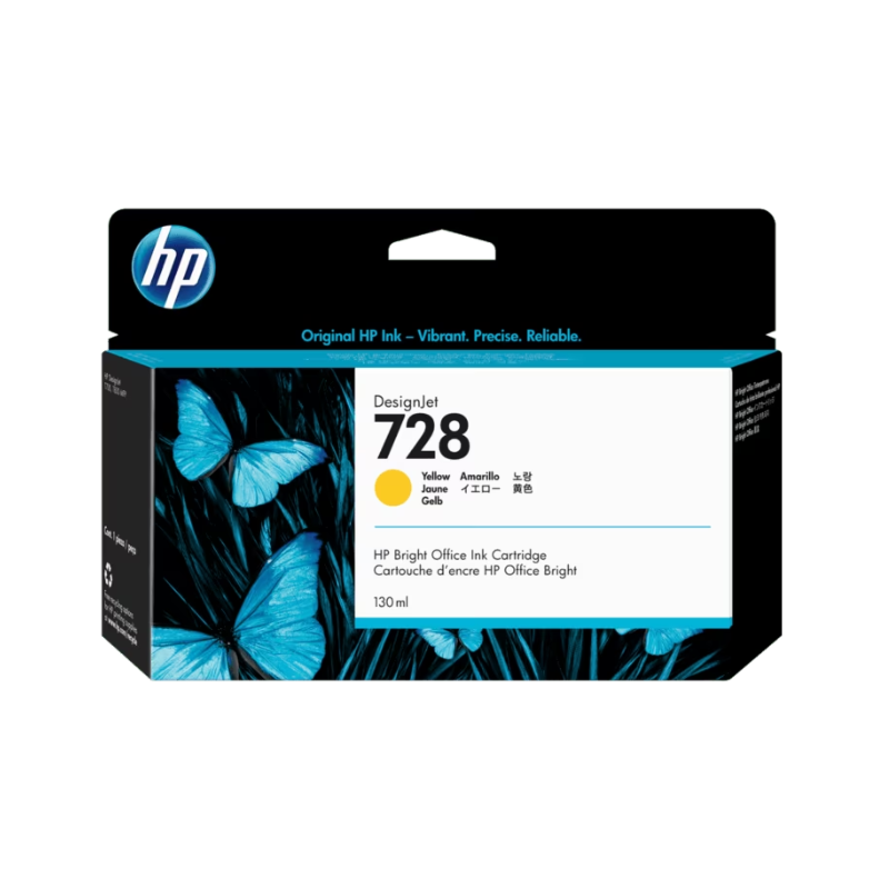 Cartucho F9J65A HP 728 130 ml Yellow Ink Cartucho