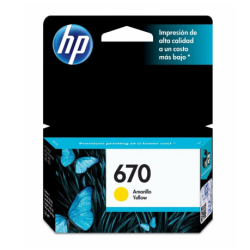 Cartucho HP 670 YELLOW INK Cartucho CZ116AL