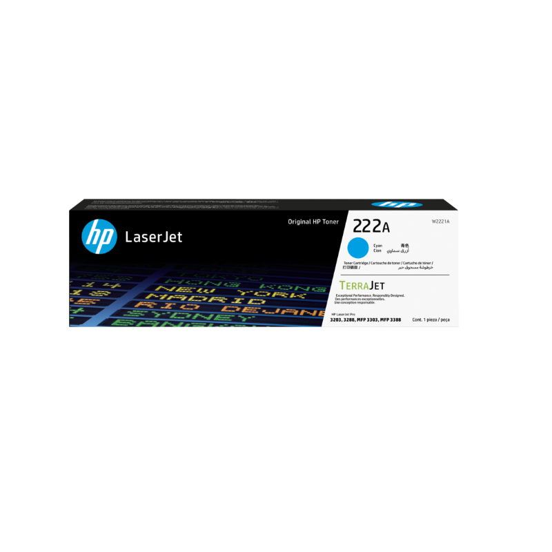 Toner W2221A HP 222A Cyan LJ Toner