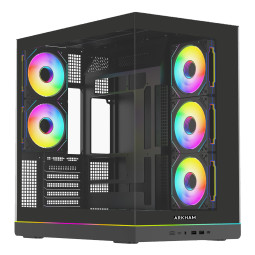 Gabinete Atx Arkham Rascal 5 Ventiladores Argb