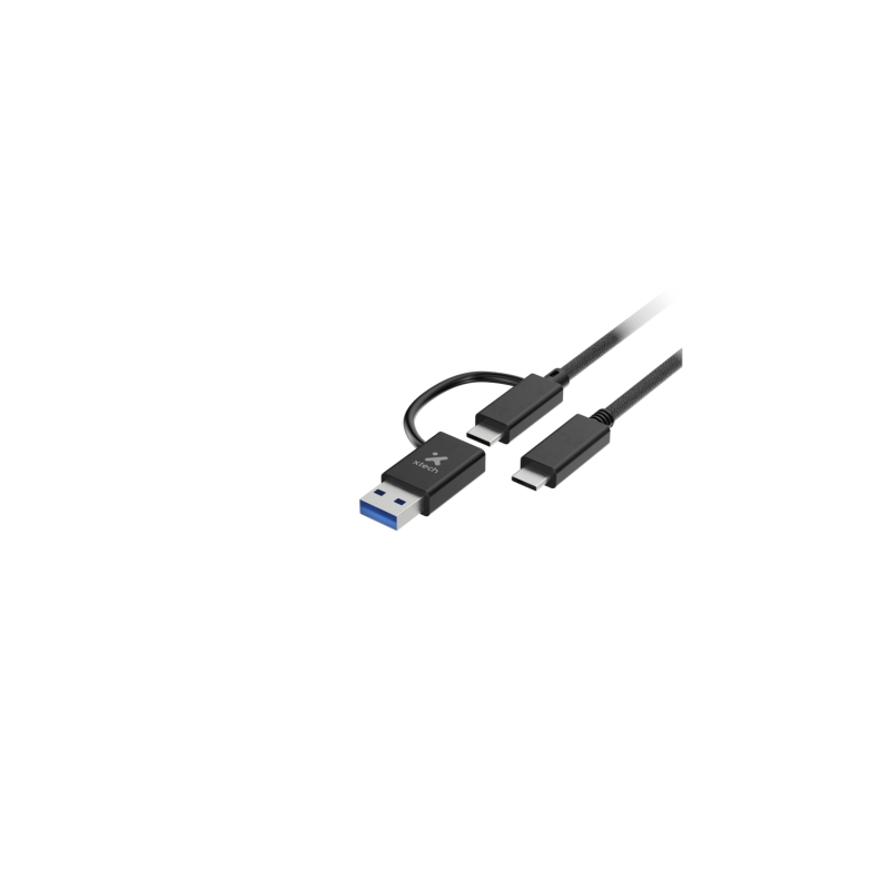 Adaptador Xtech  2 en 1  usb-C a usb-C con Dongle