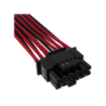 Cable con fundas individuales PCIe Gen 5 12V-2x6 de 600 W y 12 4 patillas con funda individual  Type 4  ROJO/NEGRO