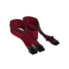Cable con fundas individuales PCIe Gen 5 12V-2x6 de 600 W y 12 4 patillas con funda individual  Type 4  ROJO/NEGRO