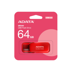 Pen Drive ADATA UV240 64GB USB 2.0 RED