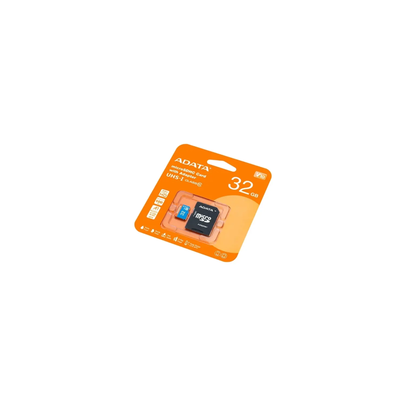 Tarjeta de Memoria ADATA Premier microSDHC 32GB UHS-I U1 A1 V10 100MB/s c/adaptador