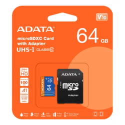 Tarjeta de Memoria ADATA Premier microSDXC 64GB UHS-I U1 A1 V10 100MB/s...