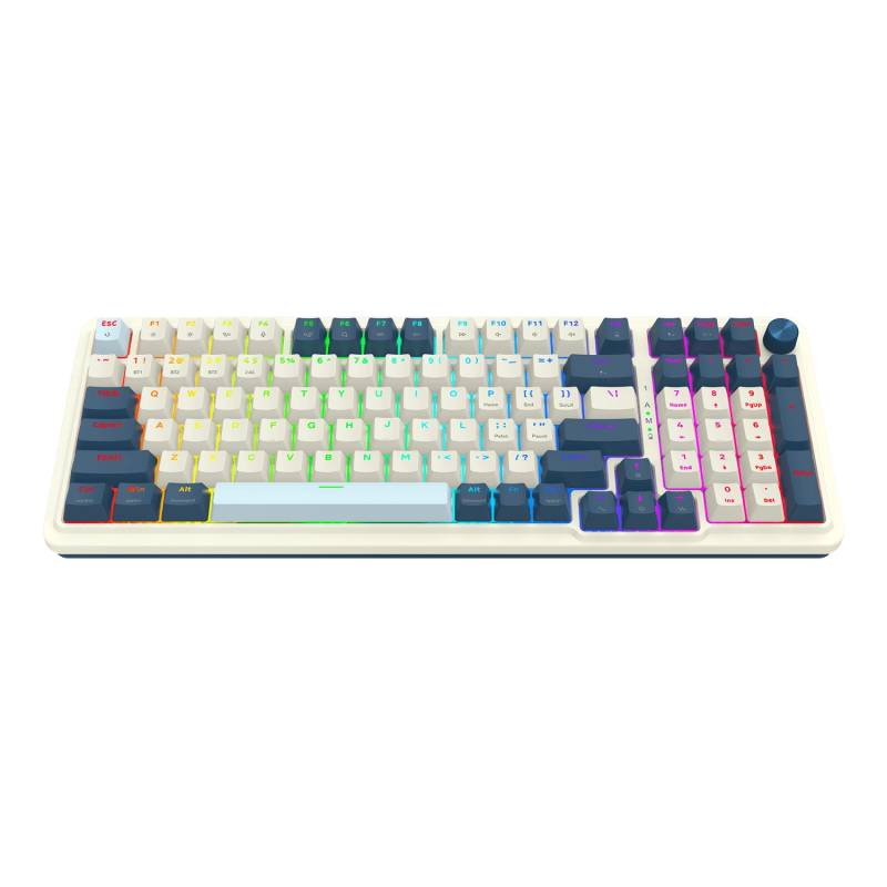Teclado Redragon Eisa Pro K686 Blanco - Azul