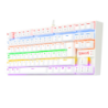 Teclado Redragon Kumara 2 K552 Rainbow Blanco
