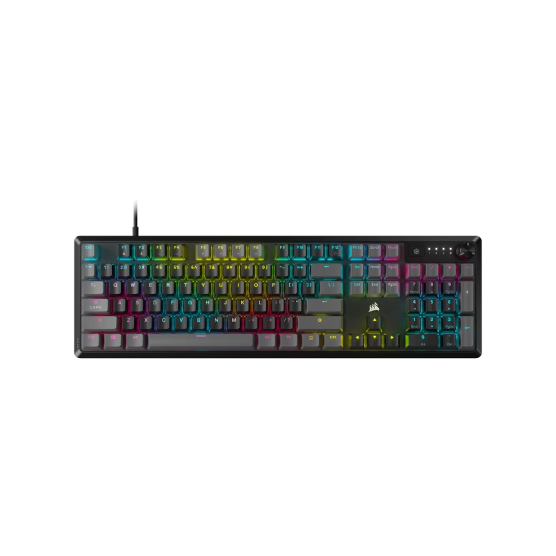 Teclado gamer mecánico CORSAIR K70 CORE RGB USB Gris EN