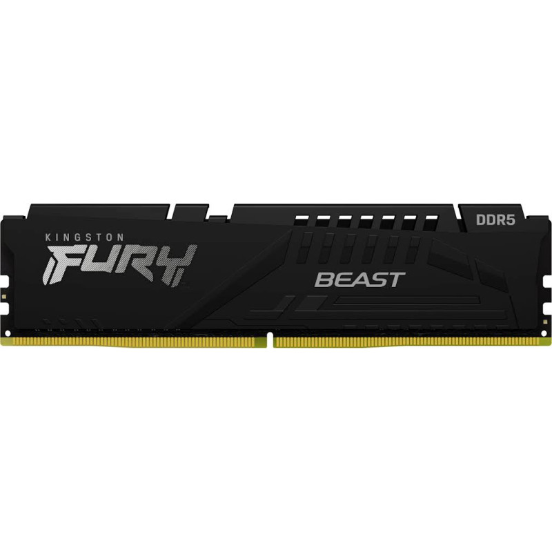 Memoria Ram UDIMM KINGSTON Fury Beast 8GB DDR5 60000MHz CL36 1.35V Single Negro