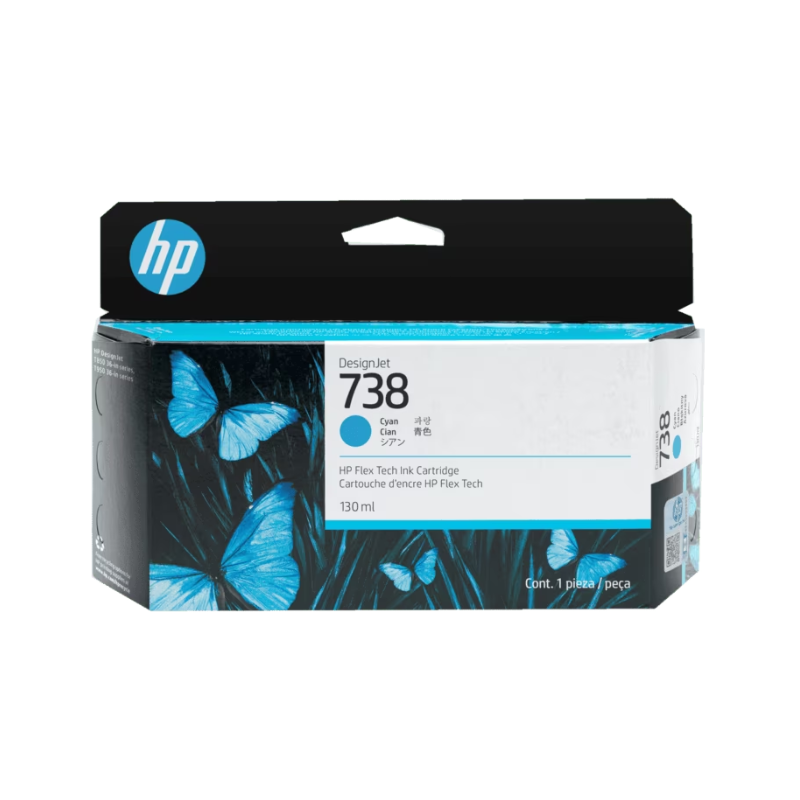 Cartucho HP 498N5A HP 738 130-ml Cyan DesignJet Ink