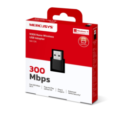 Placa de Red MA12N Nano USB Mercusys 300Mbps wireles