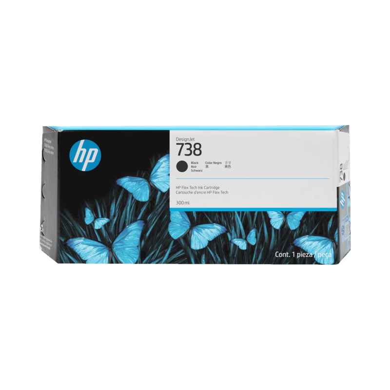 Cartucho de Tinta  Plotter HP 738  Negro Alta Capacidad