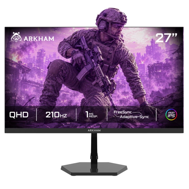 Monitor Arkham 27" 210Hz Qhd 1Ms Fast Ips Gaming
