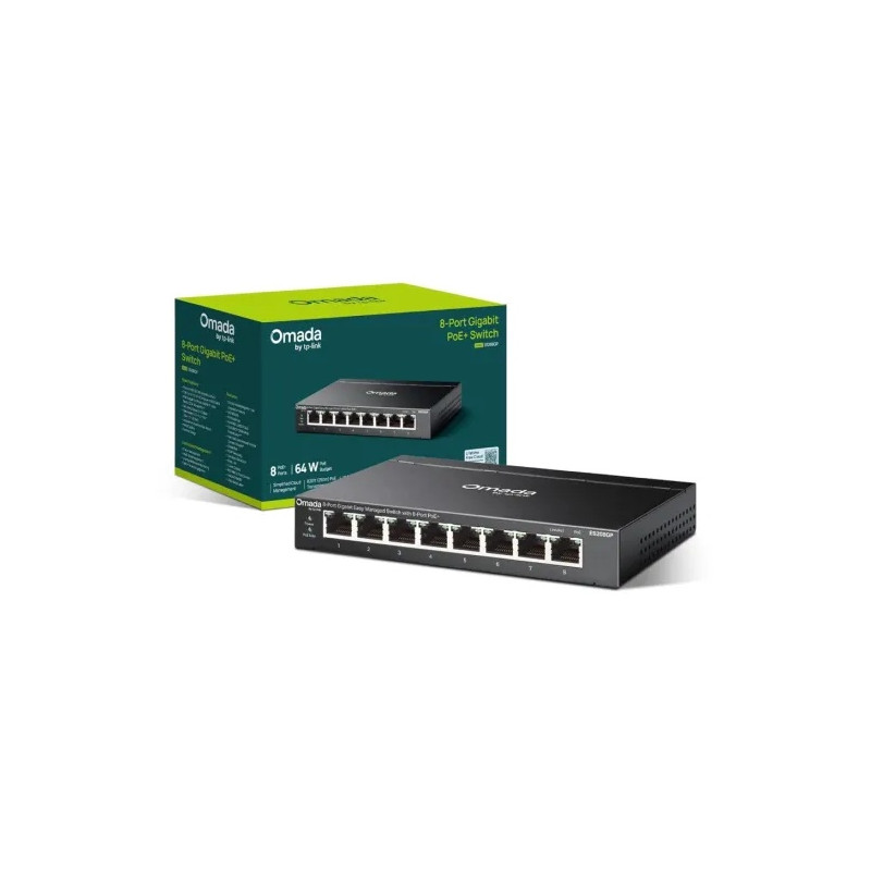Switch Tp-Link Omada Es208G 8 Puertos Gigabit Administrable