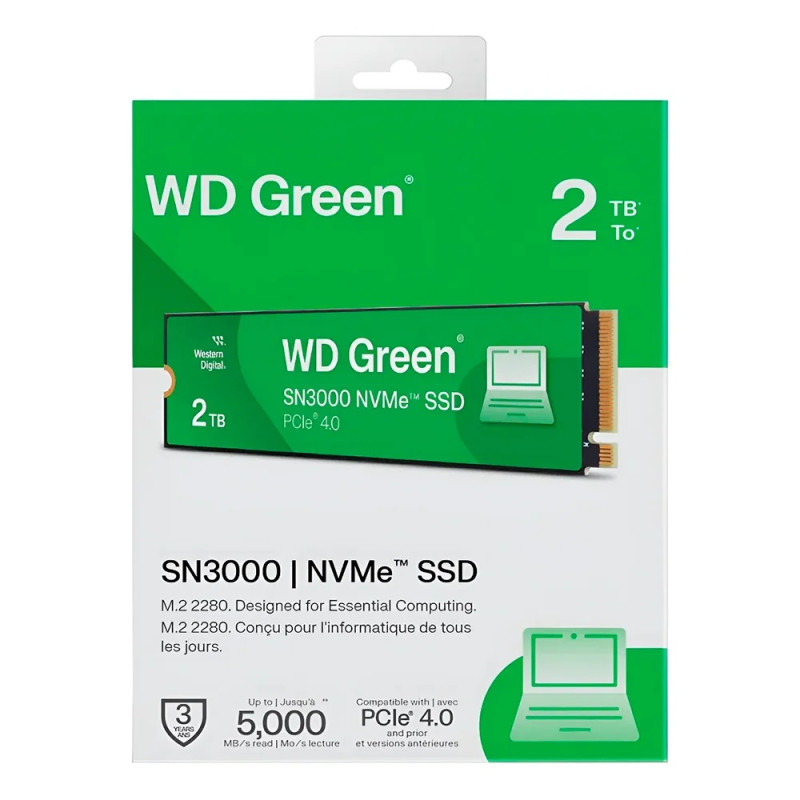Disco Ssd M.2 Nvme 2Tb Wd Green Sn3000 G4