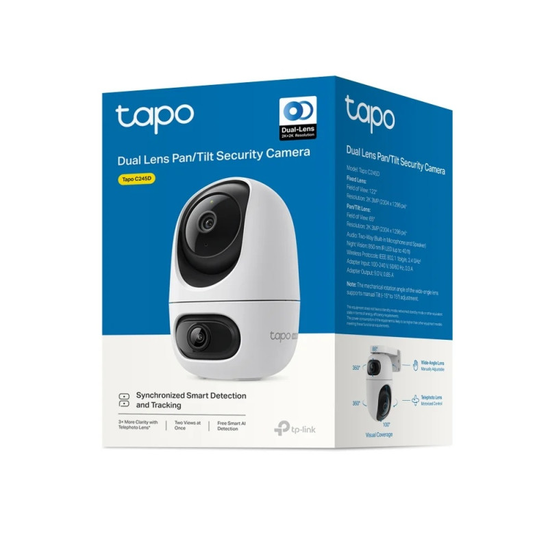 Cámara Ip Tp-Link Tapo C245D Full Hd 1080P Doble Lente