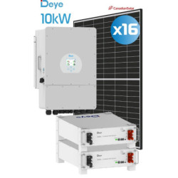 KIT SOLAR HIBRIDO DEYE 10kWh 380V WIFI 2.4Ghz + 16 Paneles x455W + 2 Baterías...