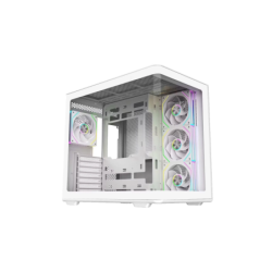 Gabinete Cooler Master Elite 600 Mid Tower 4 Fans ARGB Tempered Glass White s/Fuente
