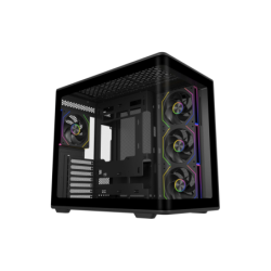 Gabinete Cooler Master Elite 600 Mid Tower 4 Fans ARGB Tempered Glass Black s/Fuente