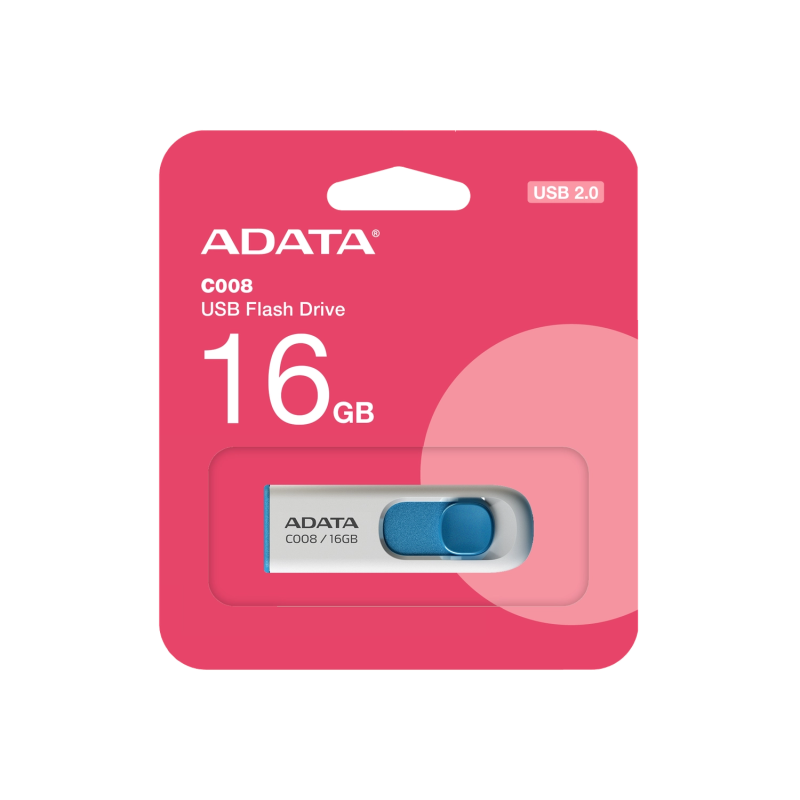 Pen Drive ADATA C008 RWE 16GB USB 2.0 C/ tapa des