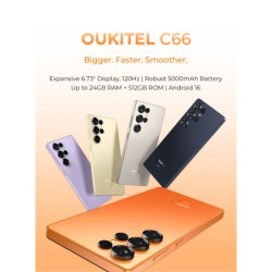 Celular Oukitel C66 8GB 512GB Android 16 5G Color Negro